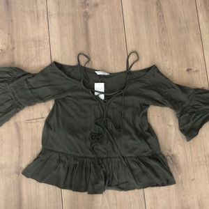 Cute flowy bell sleeved blouse